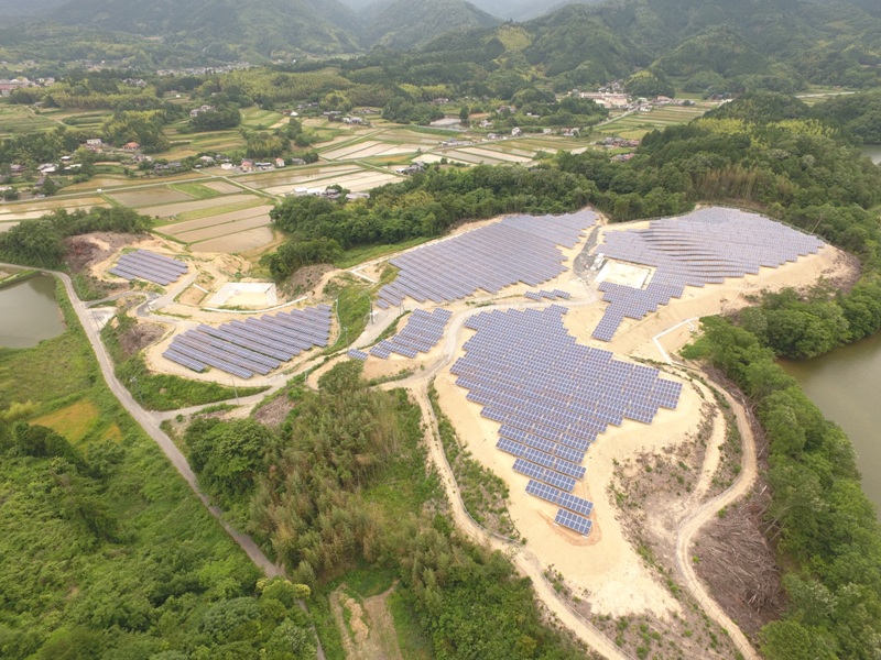 岡山県津山市における太陽光発電所の稼働開始